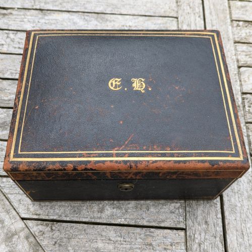 VICTORIAN PARKINS GOTTO JEWELLERY BOX ANTIQUE LEATHER CHEST LONDON CIRCA 1870 - ADDITIONAL PHOTO 7