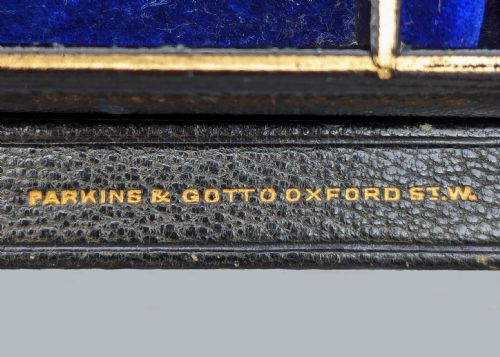 VICTORIAN PARKINS GOTTO JEWELLERY BOX ANTIQUE LEATHER CHEST LONDON CIRCA 1870 - ADDITIONAL PHOTO 12