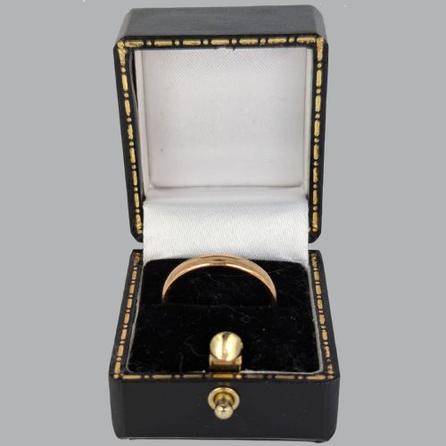 VINTAGE 22CT GOLD WEDDING RING BIRMINGHAM 1926 COURT SHAPED 3 GRAMS SIZE N - ADDITIONAL PHOTO 4