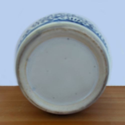 ANTIQUE CHINESE GINGER JAR BLUE WHITE DOUBLE HAPPINESS MARRIAGE JAR AND LID 24CM - ADDITIONAL PHOTO 5