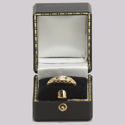 ANTIQUE DIAMOND TRILOGY RING 18CT GOLD VINTAGE OLD CUT DIAMOND THREE STONE RING - ADDITIONAL PHOTO 4