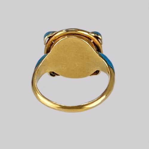 RARE VICTORIAN 18CT GOLD PRINCE ALBERT PORTRAIT RING HANDPAINTED MINIATURE CIRCA 1840 - ADDITIONAL PHOTO 5