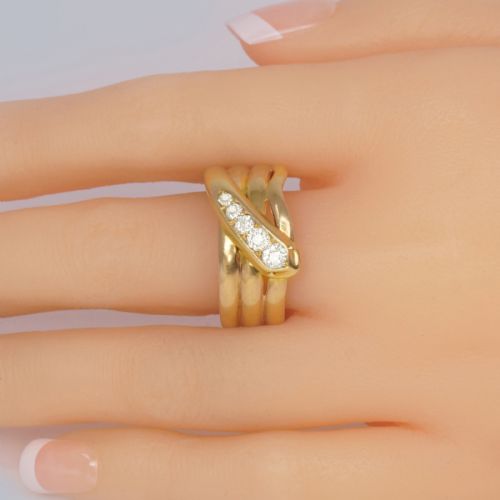 EXQUISITE VICTORIAN DIAMOND SNAKE RING 18CT GOLD CHESTER 1897 ANTIQUE COILED SERPENT RING - ADDITIONAL PHOTO 1