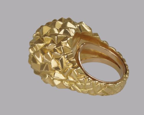 EXQUISITE VINTAGE KUTCHINSKY BOMB RING 18CT GOLD LONDON 1967 UK RING SIZE I ADJUSTABLE UP TO S - ADDITIONAL PHOTO 6
