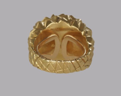 EXQUISITE VINTAGE KUTCHINSKY BOMB RING 18CT GOLD LONDON 1967 UK RING SIZE I ADJUSTABLE UP TO S - ADDITIONAL PHOTO 11