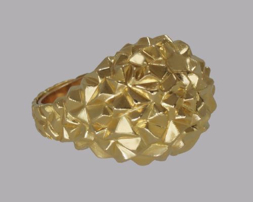 EXQUISITE VINTAGE KUTCHINSKY BOMB RING 18CT GOLD LONDON 1967 UK RING SIZE I ADJUSTABLE UP TO S - ADDITIONAL PHOTO 15