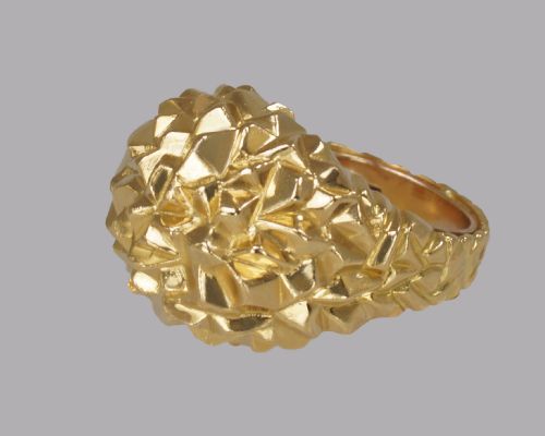 EXQUISITE VINTAGE KUTCHINSKY BOMB RING 18CT GOLD LONDON 1967 UK RING SIZE I ADJUSTABLE UP TO S - ADDITIONAL PHOTO 16