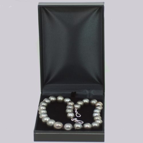 STRIKING TAHITIAN BLACK PEARL NECKLACE LARGE CULTURED SALTWATER PEARLS WITH ANCHORCERT REPORTAN ELEGANT STRAND OF NATURAL COLOUR PEARLS WITH 18CT WHITE GOLD CLASP - ADDITIONAL PHOTO 13