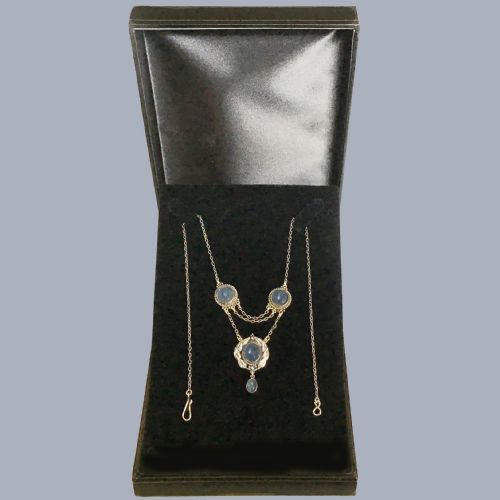 EXQUISITE ANTIQUE ARTS CRAFTS CHALCEDONY NECKLACE IN SILVER C1900 THIS BEAUTIFUL NECKLACE IS ATTRIBUTED TO EDITH STEWART - ADDITIONAL PHOTO 7