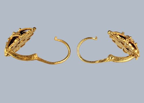 VICTORIAN RUBY FLORAL DROP EARRINGS 18CT GOLD HOOK FITTINGS ELEGANT LATE VICTORIAN DESIGN - ADDITIONAL PHOTO 4