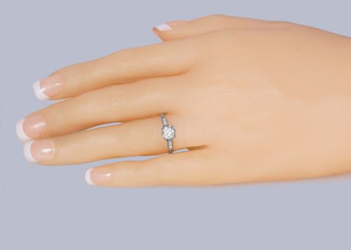 ANTIQUE EDWARDIAN 100CT OLD EUROPEAN CUT DIAMOND SOLITAIRE ENGAGEMENT RING IN 18CT GOLD CIRCA 1910 - ADDITIONAL PHOTO 2