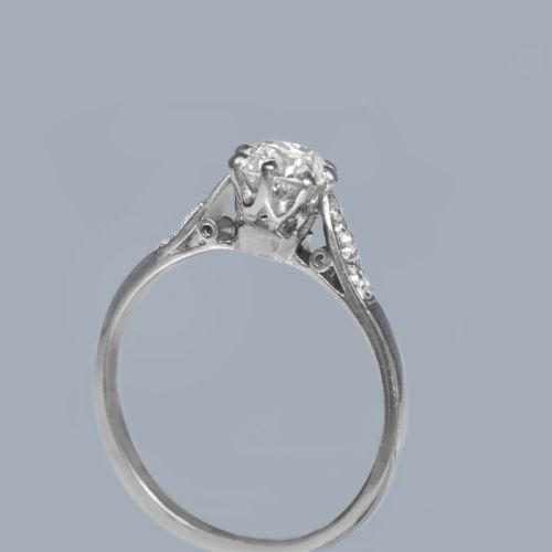 ANTIQUE EDWARDIAN 100CT OLD EUROPEAN CUT DIAMOND SOLITAIRE ENGAGEMENT RING IN 18CT GOLD CIRCA 1910 - ADDITIONAL PHOTO 4