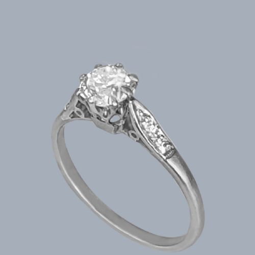 ANTIQUE EDWARDIAN 100CT OLD EUROPEAN CUT DIAMOND SOLITAIRE ENGAGEMENT RING IN 18CT GOLD CIRCA 1910 - ADDITIONAL PHOTO 5