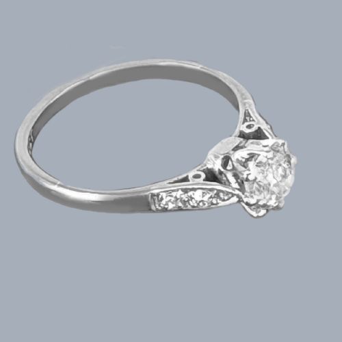 ANTIQUE EDWARDIAN 100CT OLD EUROPEAN CUT DIAMOND SOLITAIRE ENGAGEMENT RING IN 18CT GOLD CIRCA 1910 - ADDITIONAL PHOTO 6