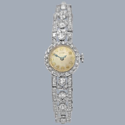 VINTAGE TISSOT 400CT DIAMOND PLATINUM WATCH C1950 MANUAL WIND LADIES BRACELET WATCH - ADDITIONAL PHOTO 19