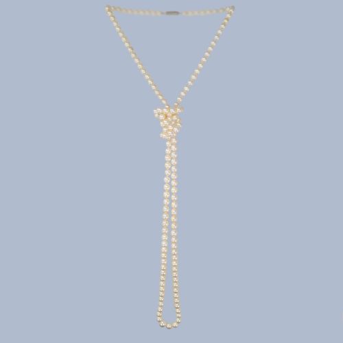 VINTAGE 50 PEARL NECKLACE CROPP FARR 9CT GOLD CLASP BIRMINGHAM 1967 - ADDITIONAL PHOTO 3