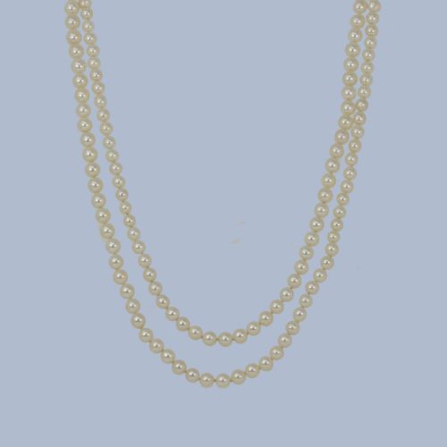 VINTAGE 50 PEARL NECKLACE CROPP FARR 9CT GOLD CLASP BIRMINGHAM 1967 - ADDITIONAL PHOTO 4