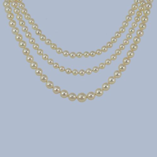VINTAGE 50 PEARL NECKLACE CROPP FARR 9CT GOLD CLASP BIRMINGHAM 1967 - ADDITIONAL PHOTO 5