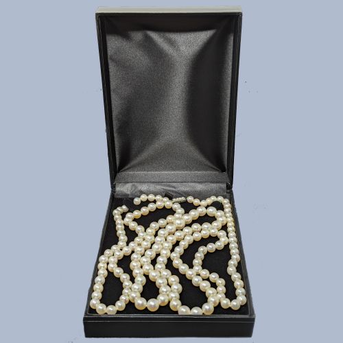VINTAGE 50 PEARL NECKLACE CROPP FARR 9CT GOLD CLASP BIRMINGHAM 1967 - ADDITIONAL PHOTO 7