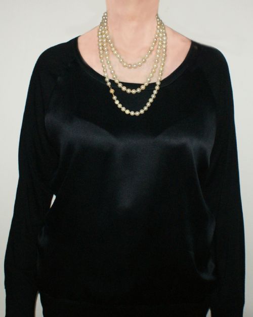 VINTAGE LONG CULTURED PEARL SAUTOIR NECKLACE 9CT GOLD BALL CLASP 1960S - ADDITIONAL PHOTO 19