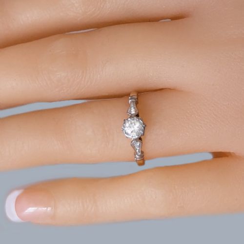1920S DIAMOND SOLITAIRE RING IN 18CT GOLD AND PLATINUM - ADDITIONAL PHOTO 8
