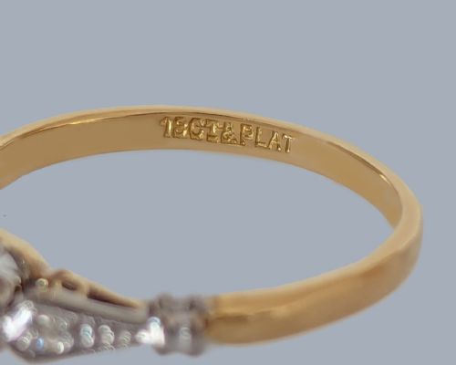 1920S DIAMOND SOLITAIRE RING IN 18CT GOLD AND PLATINUM - ADDITIONAL PHOTO 9
