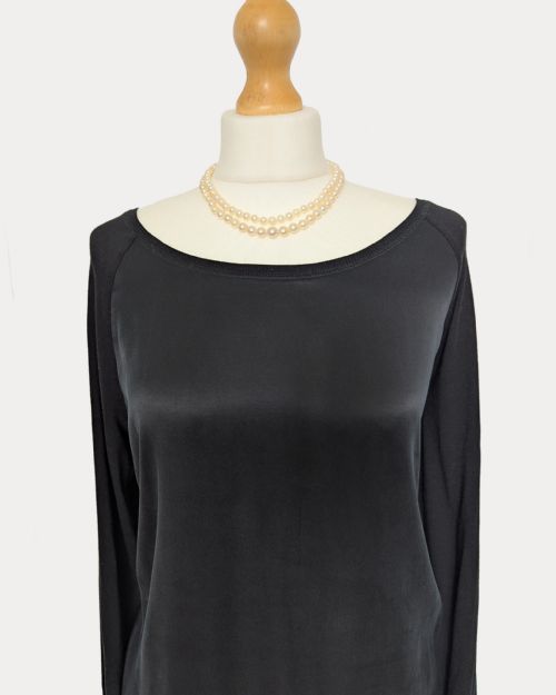 FINE 1950S DOUBLE STRAND CULTURED PEARL NECKLACE WITH SAPPHIRE GOLD CLASP - ADDITIONAL PHOTO 5