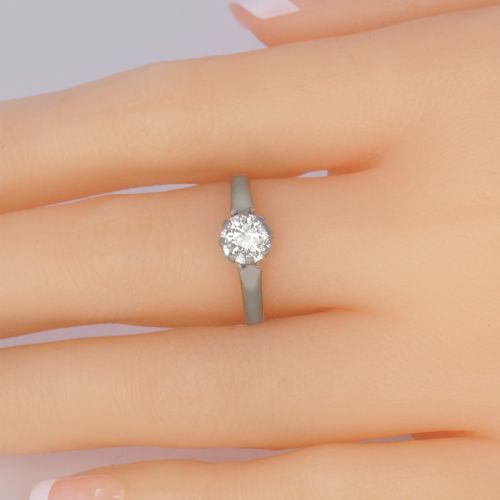 ART DECO DIAMOND SOLITAIRE ENGAGEMENT RING 18CT GOLD AND PLATINUM CIRCA 1920 - ADDITIONAL PHOTO 1