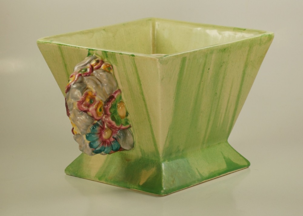 CLARICE CLIFF Bizarre My Garden Vase with Frog Rare Posy Holder Superb Conditon  View II