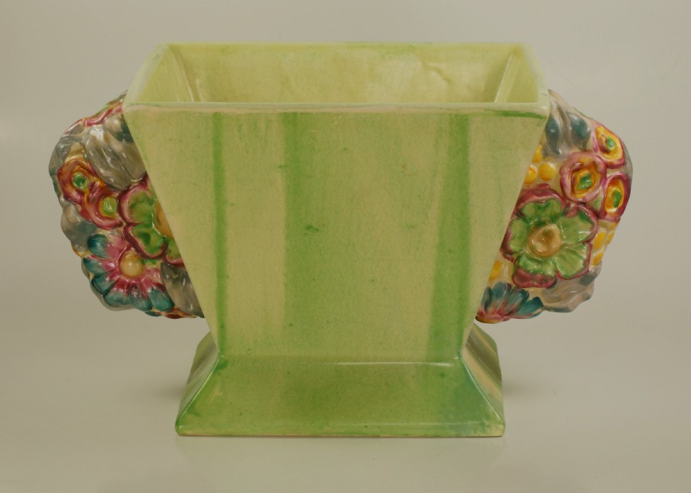 CLARICE CLIFF Bizarre My Garden Vase with Frog Rare Posy Holder Superb Conditon  View XIII