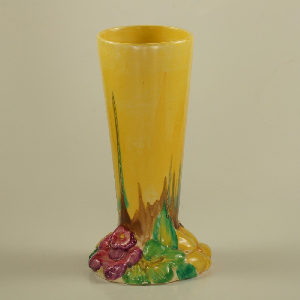 CLARICE CLIFF Bizarre My Garden Vase Rare Hand Painted Wilkinson Ltd Posy Vase  View II