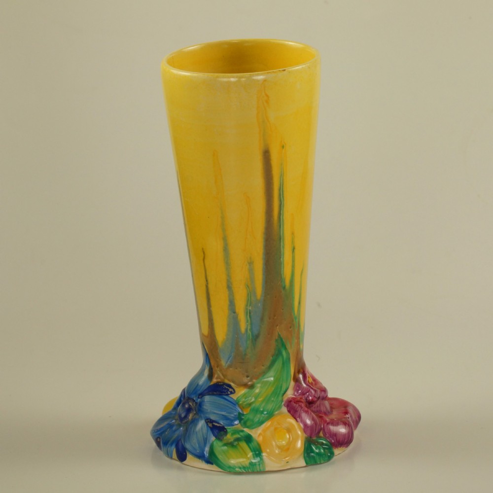 CLARICE CLIFF Bizarre My Garden Vase Rare Hand Painted Wilkinson Ltd Posy Vase  View III