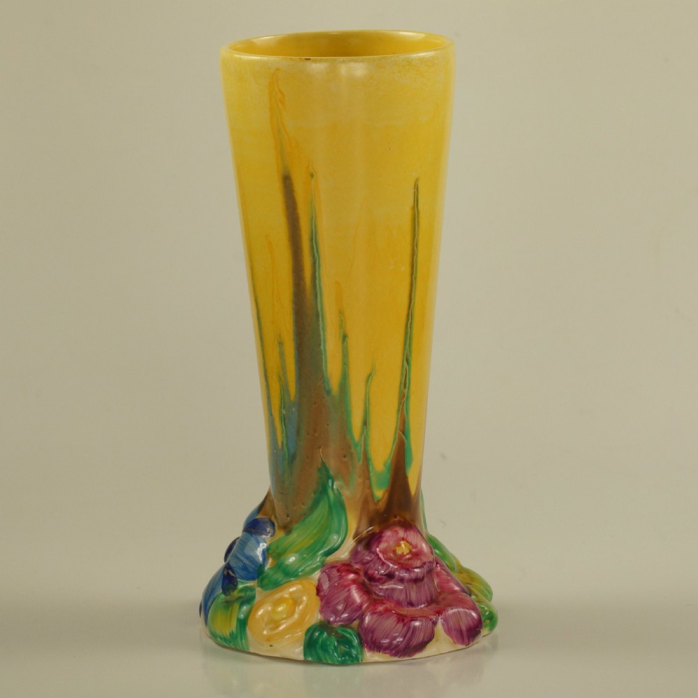 CLARICE CLIFF Bizarre My Garden Vase Rare Hand Painted Wilkinson Ltd Posy Vase  View IV