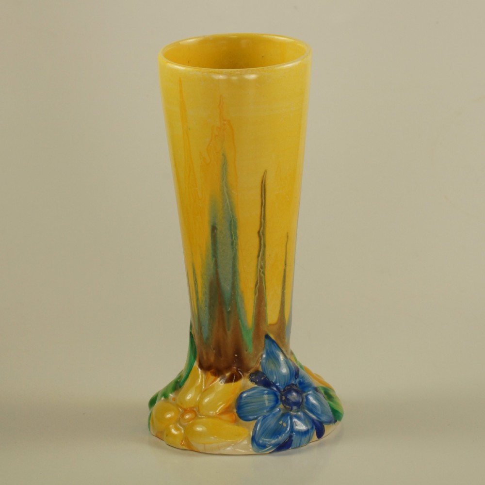 CLARICE CLIFF Bizarre My Garden Vase Rare Hand Painted Wilkinson Ltd Posy Vase  View VI
