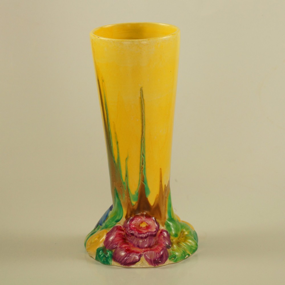 CLARICE CLIFF Bizarre My Garden Vase Rare Hand Painted Wilkinson Ltd Posy Vase  View VII