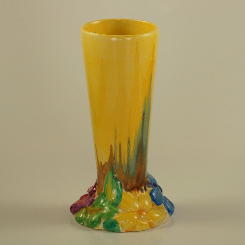 CLARICE CLIFF Bizarre My Garden Vase Rare Hand Painted Wilkinson Ltd Posy Vase  View VIII