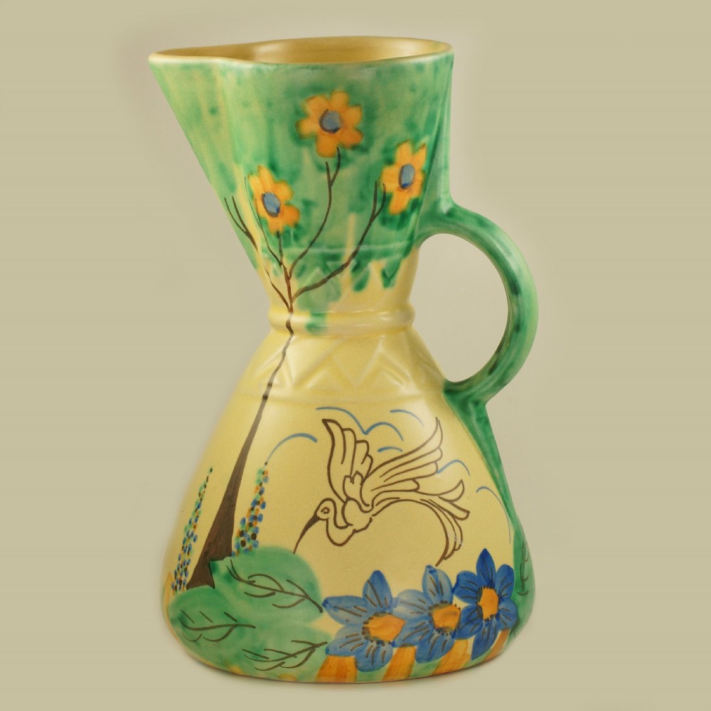 Wade Heath Flaxman Ware Art Deco Rare Hand Painted Jug Superb Condition 9