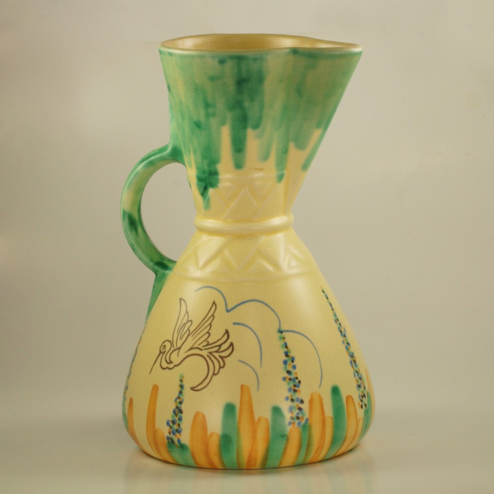 Wade Heath Flaxman Ware Art Deco Rare Hand Painted Jug Superb Condition 9