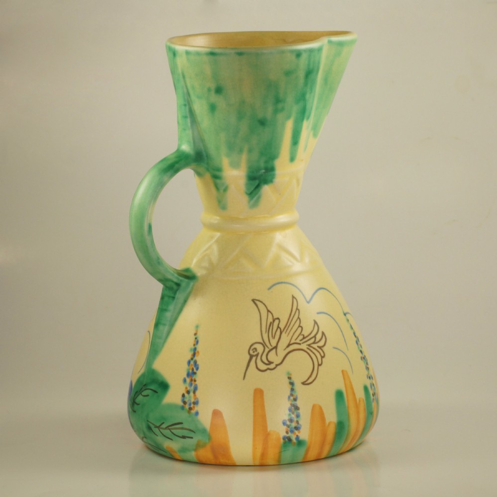 Wade Heath Flaxman Ware Art Deco Rare Hand Painted Jug Superb Condition 9