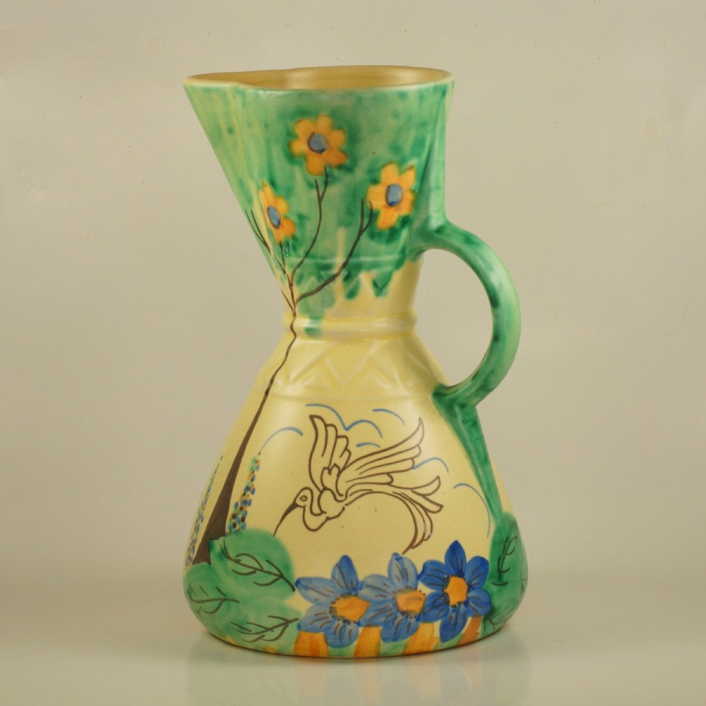 Wade Heath Flaxman Ware Art Deco Rare Hand Painted Jug Superb Condition 9