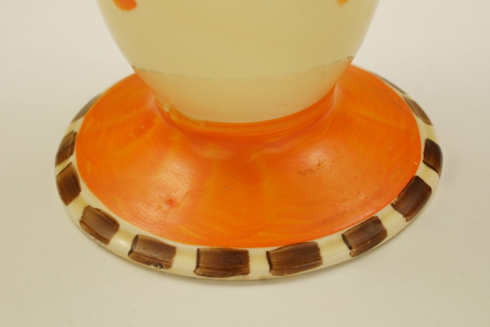 Myott Son & Co Art Deco Trumpet Jug Rare Hand Painted Vase  View VII