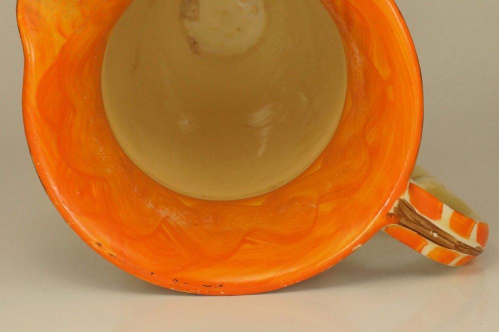 Myott Son & Co Art Deco Trumpet Jug Rare Hand Painted Vase  View XVI