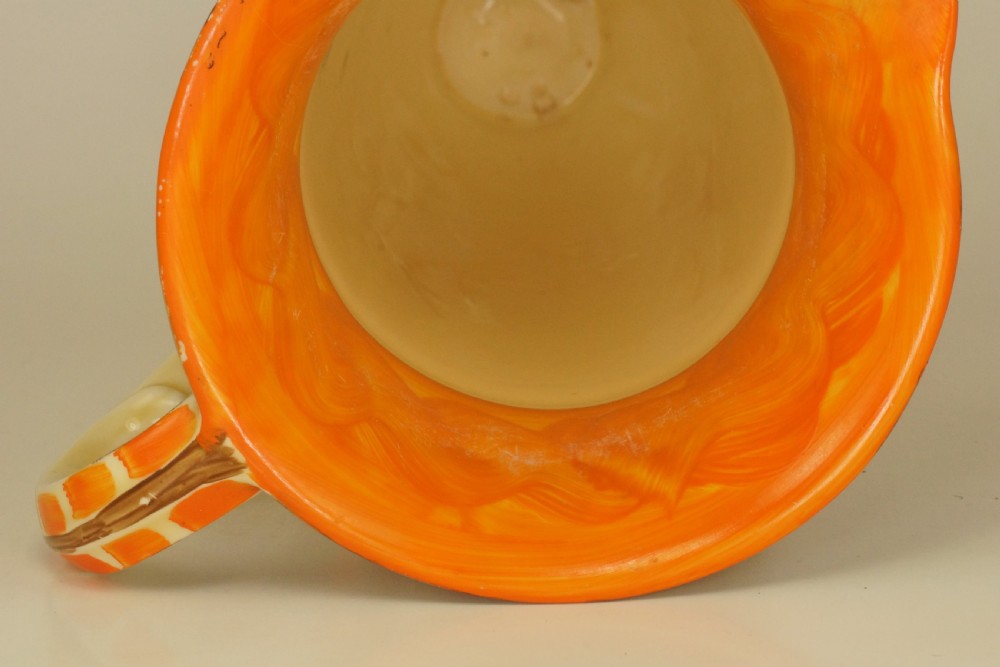 Myott Son & Co Art Deco Trumpet Jug Rare Hand Painted Vase  View XVII