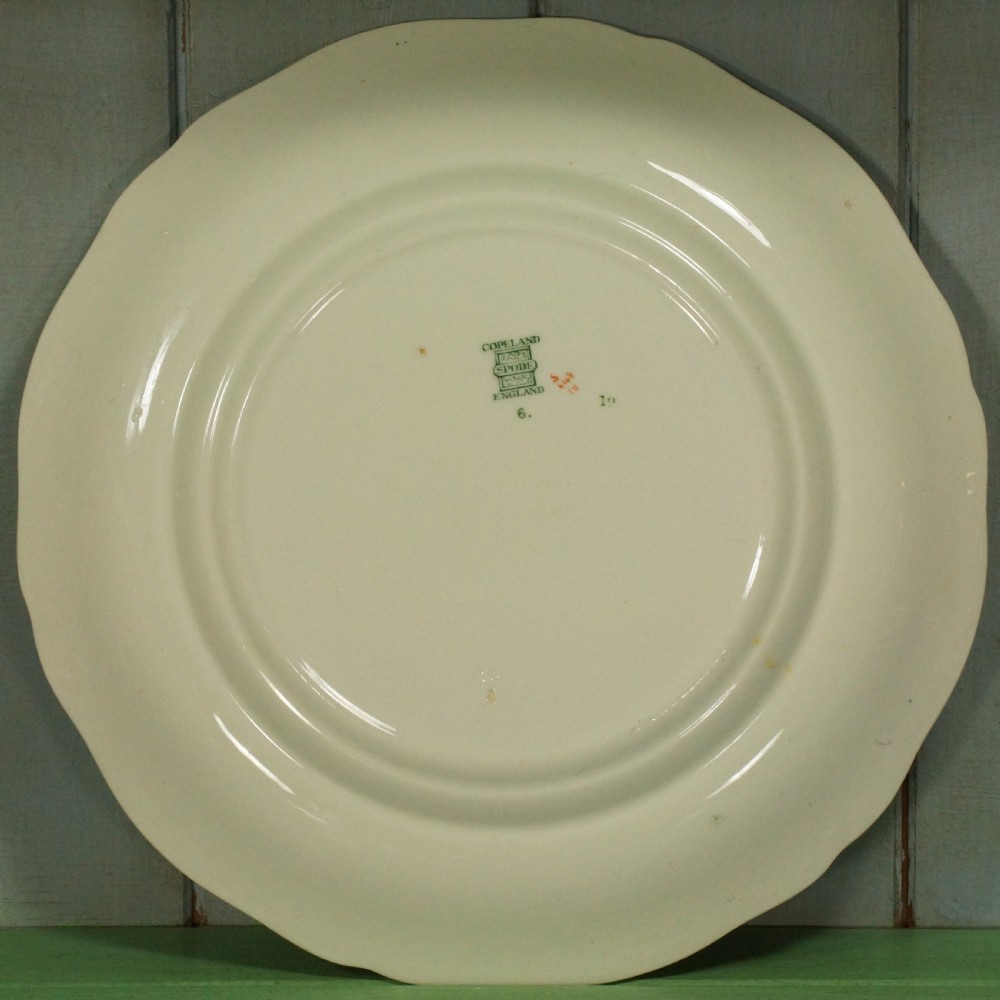 Copeland Spode Antique Platter & 6 Plates Fish Pattern Set Vintage English 1930  View XI