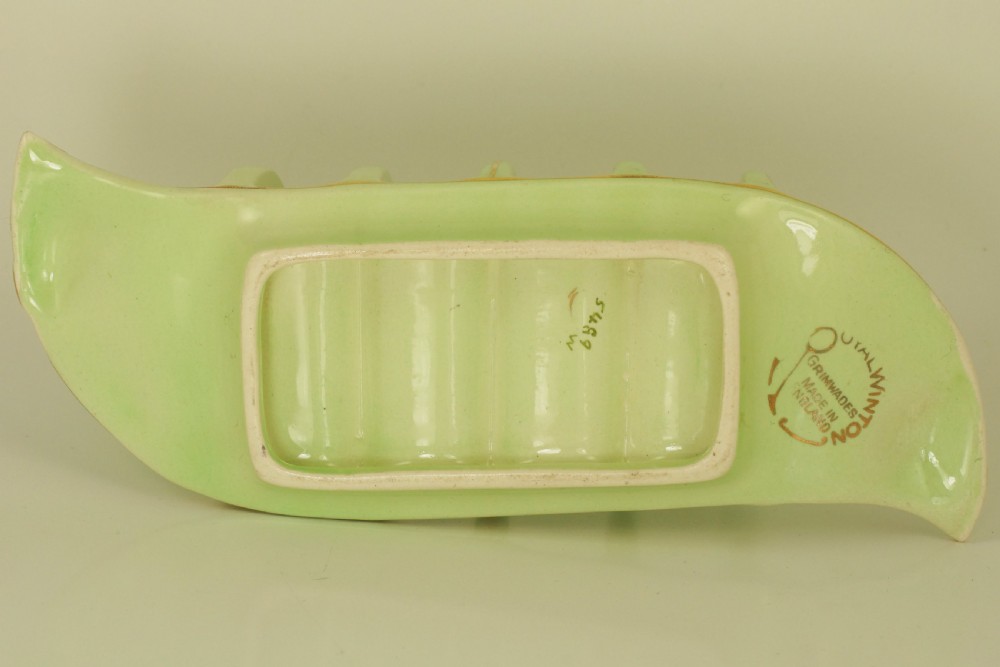 Royal Winton Grimwades Green Rosebud Toast Rack 4 Slice Rare Vintage toast rack  View X