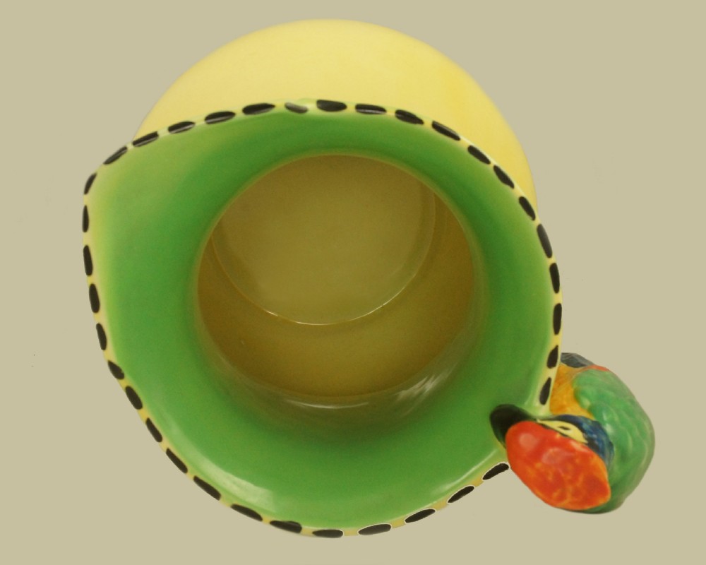 Burleigh Ware Parrot Handle Jug Vintage Art Deco Rare Colourway Superb Condition  View VIII