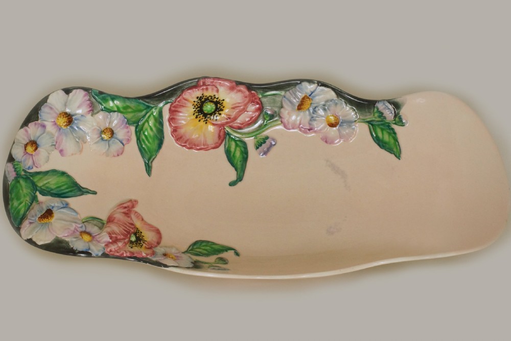 Carlton Ware Large Poppy & Daisy Salad Dish 1940's Australian Bowl 14