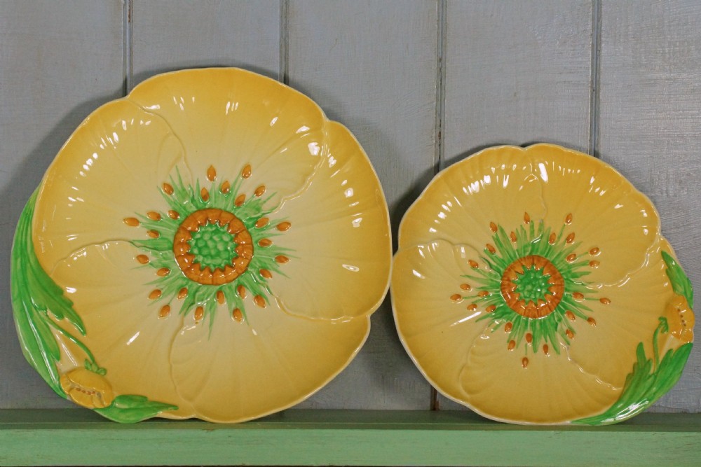 Two Carlton Ware Yellow Buttercup Dishes Large 9