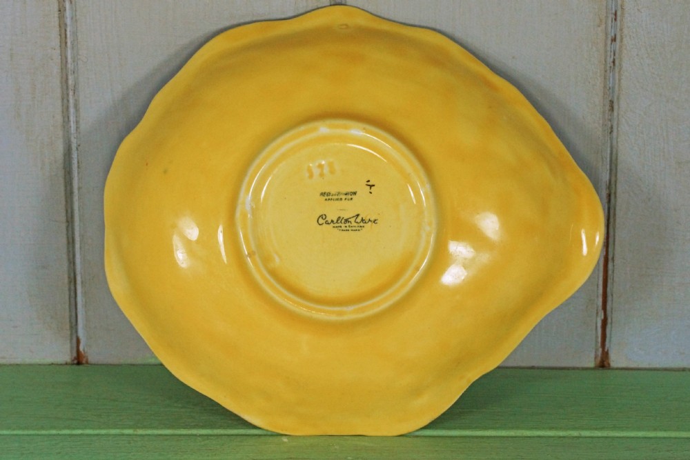 Two Carlton Ware Anemone Bowls Large Dish 10