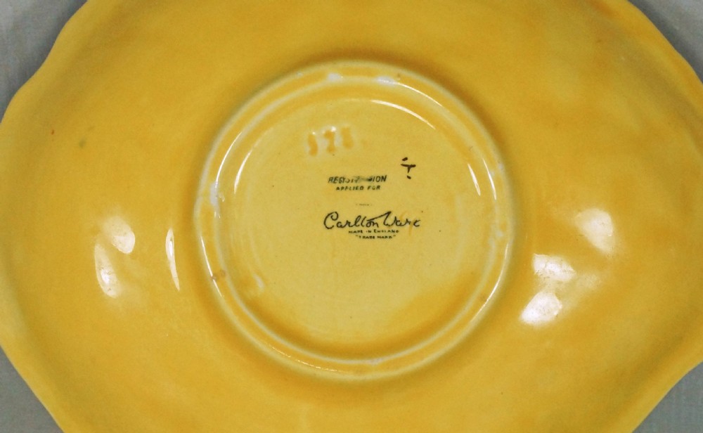 Two Carlton Ware Anemone Bowls Large Dish 10